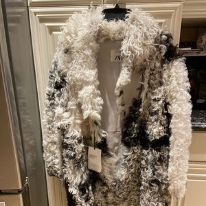 NWT💙Zara Lamb furskin real luxury item winter S